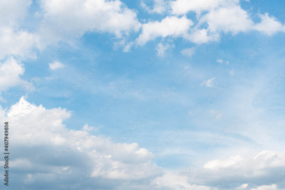 Blue sky background with clouds