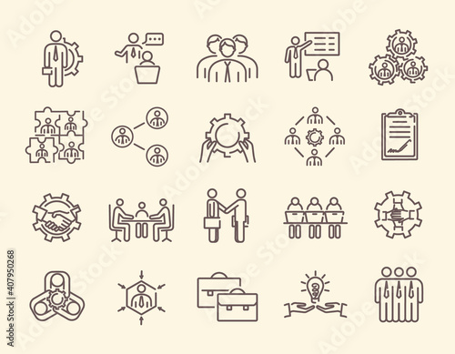 Employee engagement and motivation vector