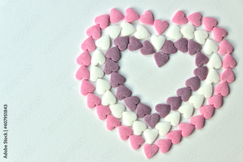 Delicious pink Valentine's Day sugar hearts and ornaments in pink, purple and white show I love you to your girlfriend and beloved people with precious diamonds and red hearts jewelry as special gift Delicious pink Valentine's Day sugar hearts and ornaments in pink, purple and white show I love you to your girlfriend and beloved people with precious diamonds and red hearts jewelry as special gift