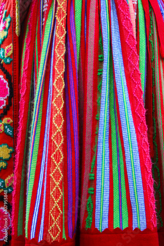 Detail of traditional Portuguese costume, Ponte de Lima, Portugal