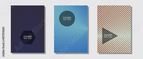 Certificate layouts vector graphic design set.