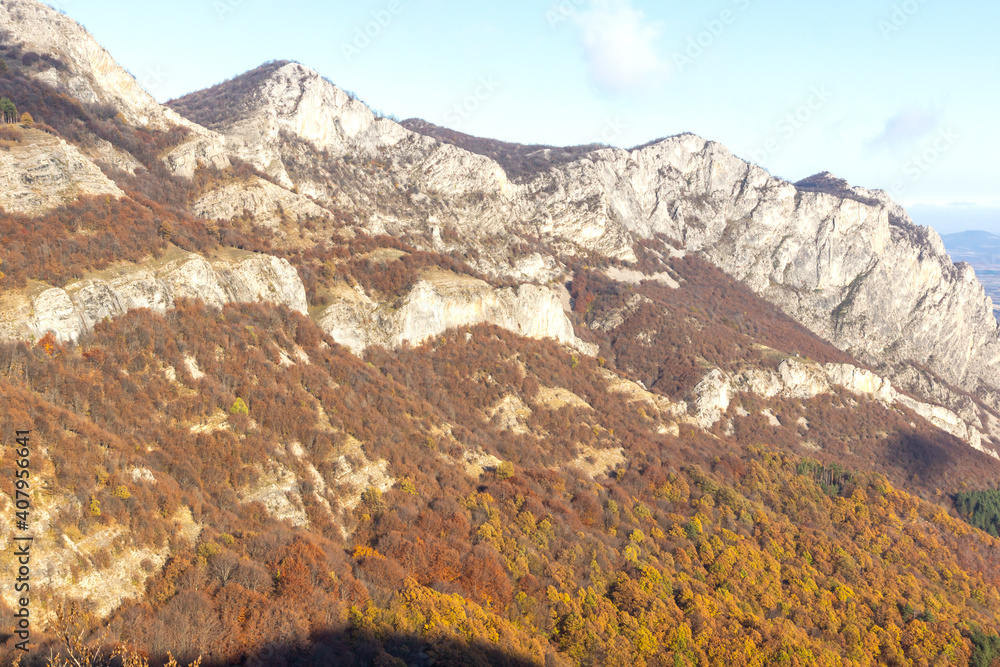 Autumn Landscape of Balkan Mountains and Vratsata pass, Bulgaria Autumn Landscape of Balkan Mountains and Vratsata pass, Bulgaria