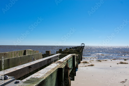 wooden pier in the sea