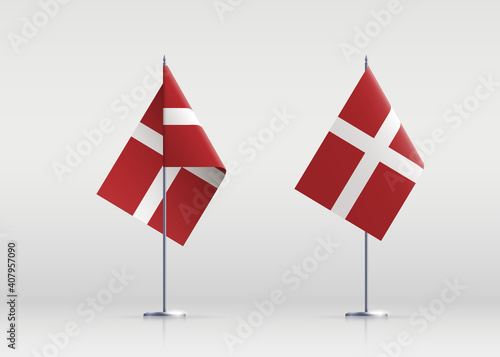Sovereign Military Order of Malta flag state symbol national banner. Greeting card National Independence Day Sovereign Military Hospitaller Order. Illustration banner with realistic state flag of SMOM