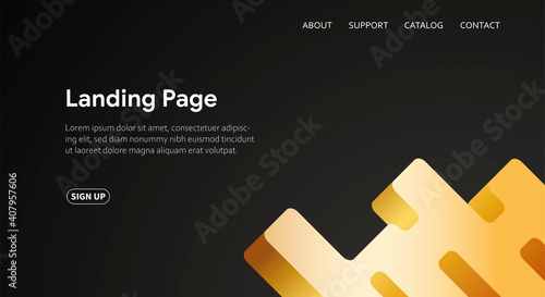 Modern website layout. Business background.