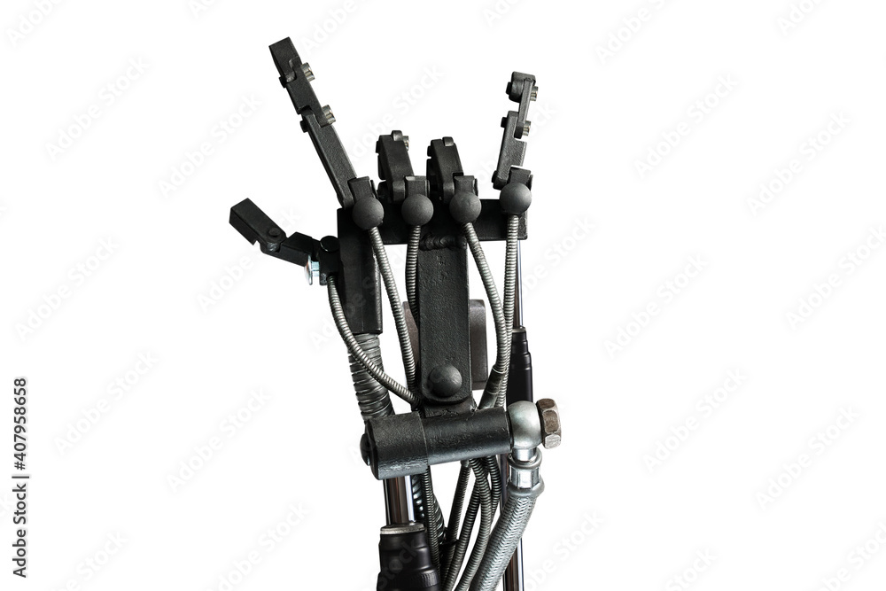 robot hand showing rock music symbol .Heavy metal . Groovy technology . robot hand showing rock music symbol .Heavy metal . Groovy technology .