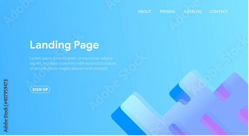 Modern website layout. Business background.