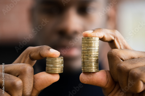 Принти на полотні African American Money Disparity