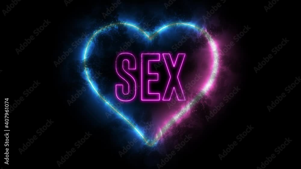 Neon burning text of Neon burning text of