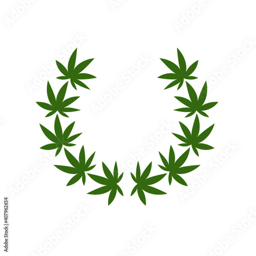 Marijuana leaf wreath