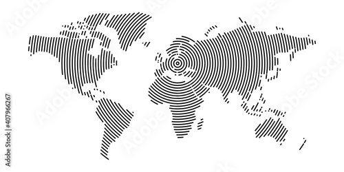 World map modern design