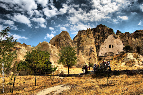 Ancient troglodyte village of Uchisar, in Cappadocia (Central Anatolia, Turkey). Fairy Chimneys photo