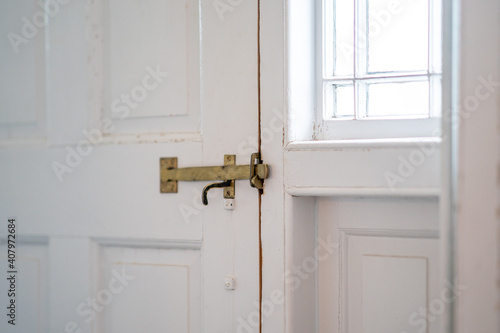 Door handle and lock antique