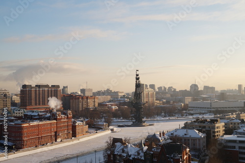Moscow: monument to Peter the Great in Moscow
