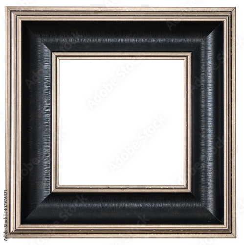 Black, square frame on white background