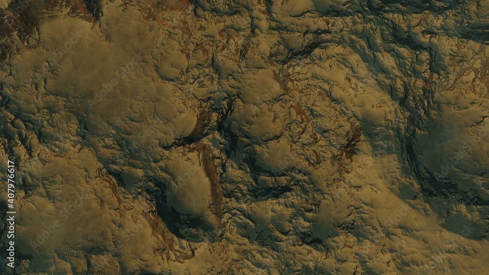 Fototapeta premium abstract aerial view, abstract cosmic texture, top view of alien planet, texture of th exo planet, abstract texture 3d render 