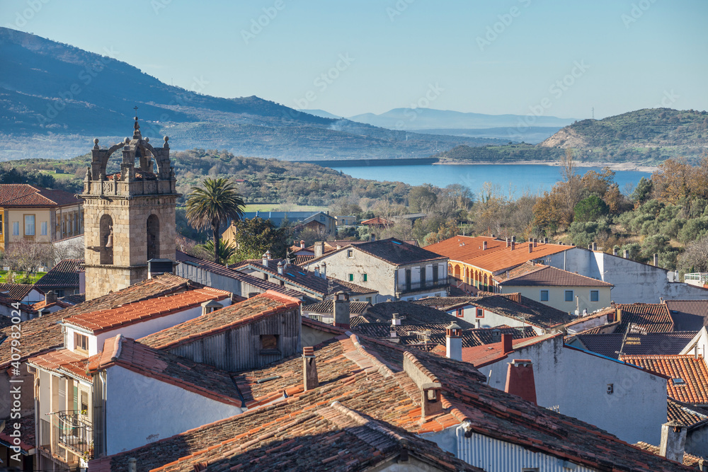 Banos de Montemayor overview, Extremadura, Spain