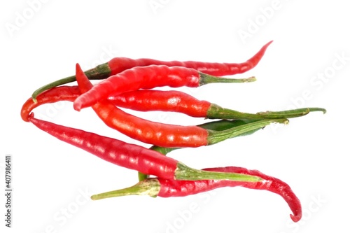 Chili pepper on white background.