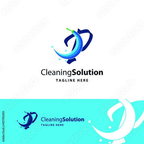 P Initial letter for cleaning service logo business concept. Home, house, office care, maintenance business logo brand vector design, 