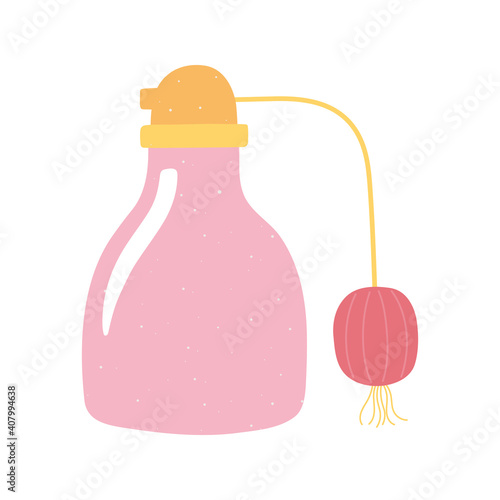 fragrance bottle female icon in cartoon style
