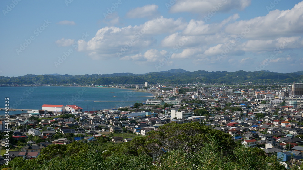 Japanese (Chiba) seaside town landscape