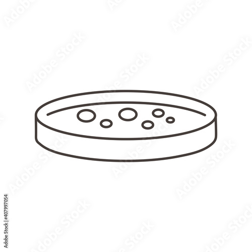 chemistry petri dish science line style