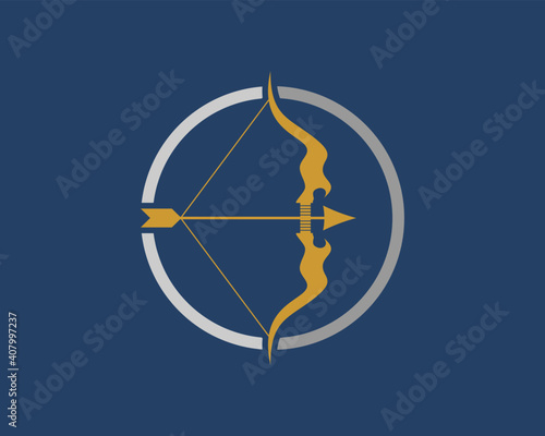 Circle shape with archer and bow inside