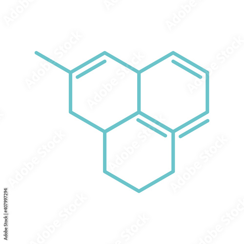 chemistry structure molecule science flat style