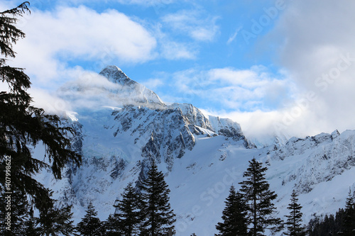 snow covered mountains, mount baker Washington 