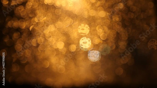 A closeup video of a wet video with raindrops in the street photo