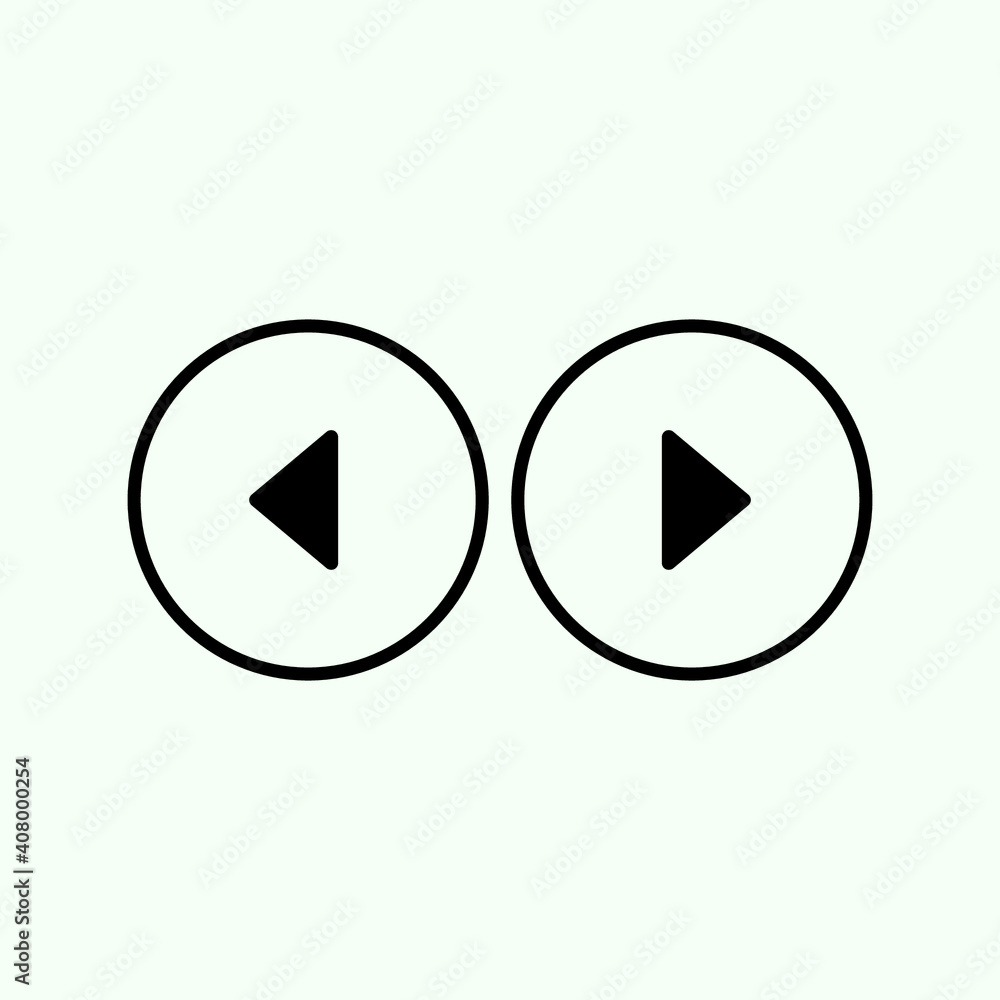Play button icon in trendy flat style isolated on grey background. Play symbol for your web site design, logo, app, UI. Vector illustration Play button icon in trendy flat style isolated on grey background. Play symbol for your web site design, logo, app, UI. Vector illustration
