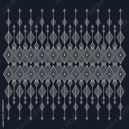 Wallpaper Mural geometric folklore ornament pattern. tribal ethnic and motifs texture striped. retro embroidery style. design for background, wallpaper, decor, clothing, cover, curtain. vector illustration. Torontodigital.ca