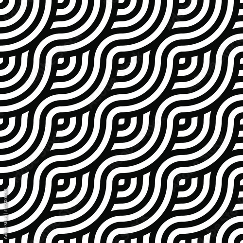 Abstract retro seamless linear pattern for packaging, merchandise, advertising etc.