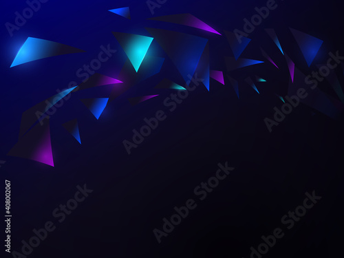 Abstract blue polygon technology futuristic and science concept. Vector Illustration