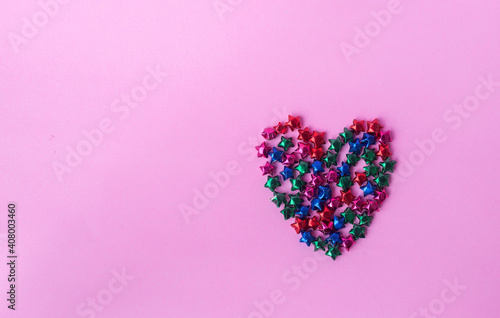 pink heart on a white background