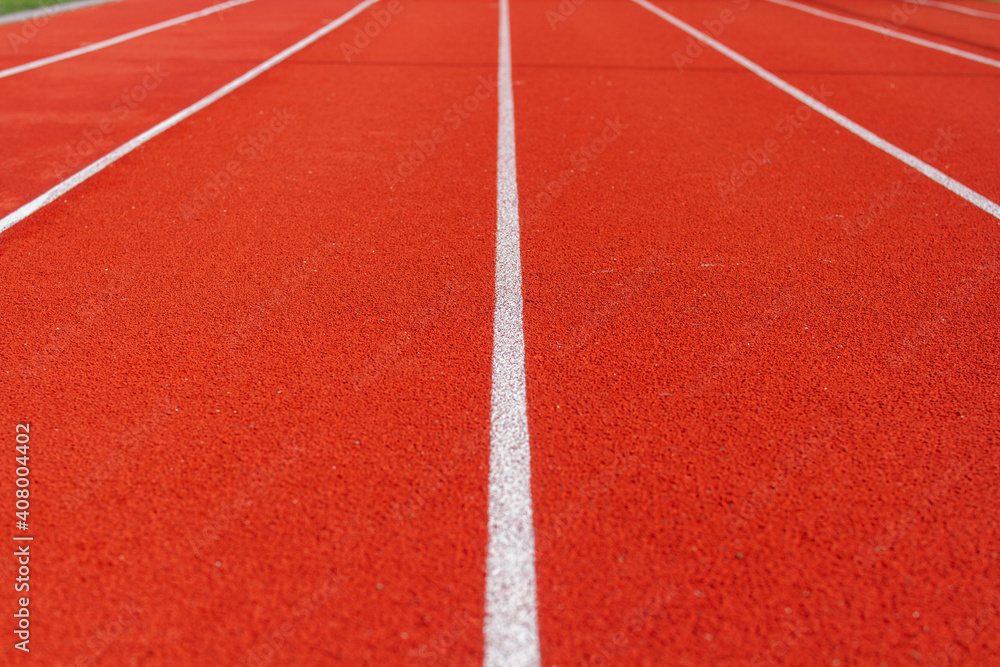 path for runners. racetrack on outdoor stadium. healthy sports life.