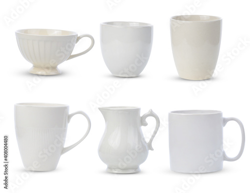 ceramic cup isolated on white background.