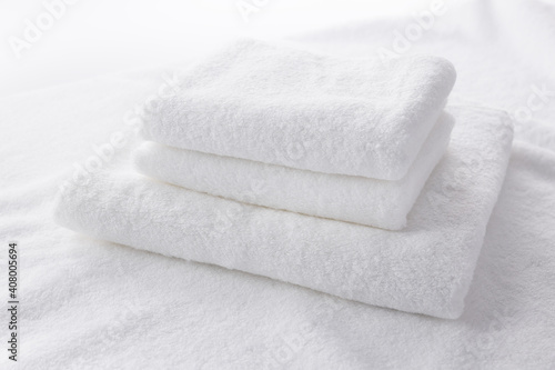 真っ白で柔らかい、清潔なタオル