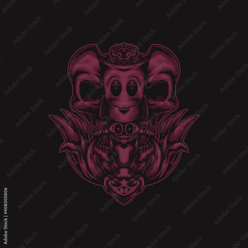 Smile skull illustration