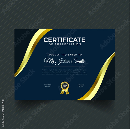 Professional unique certificate and diploma template