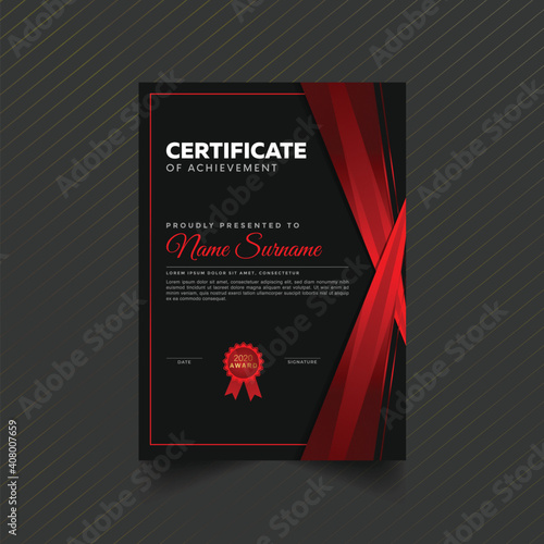 Professional unique certificate and diploma template