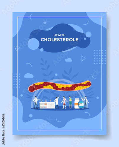 cholesterole concept for template of banners, flyer, books cover, magazine