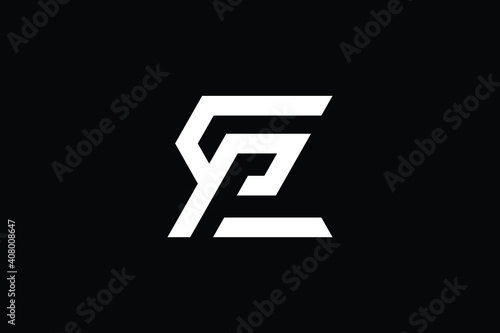EP logo letter design on luxury background. PE logo monogram initials letter concept. EP icon logo design. PE elegant and Professional letter icon design on black background. E P PE EP