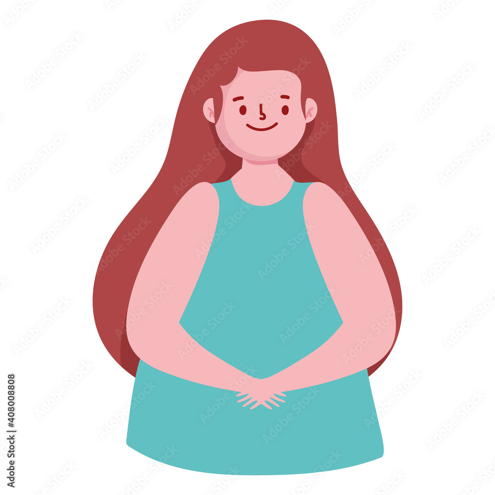 character woman cartoon portrait, white background character woman cartoon portrait, white background