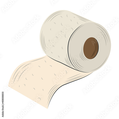 toilet paper clean and hygiene isolated design