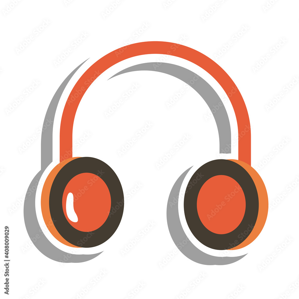 Music headphone sticker vector design Music headphone sticker vector design