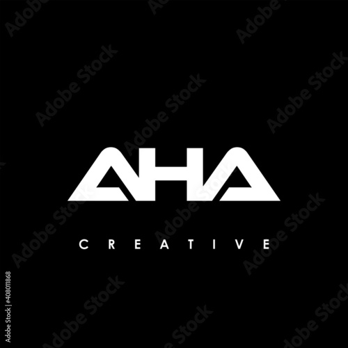 AHA Letter Initial Logo Design Template Vector Illustration