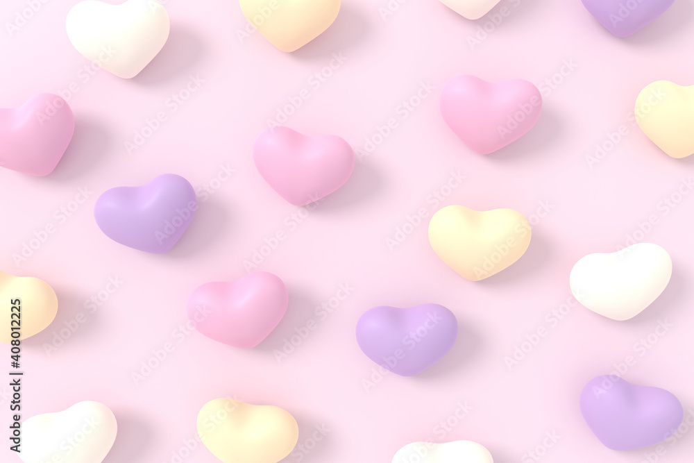 Valentine's day background design. 3D rendering. Valentine's day background design. 3D rendering.