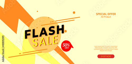 	
Flash sale discount banner template 