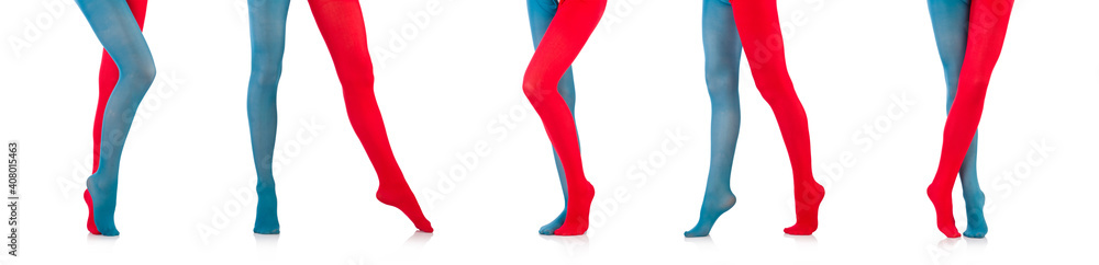 Colourful leggings isolated on the white Colourful leggings isolated on the white